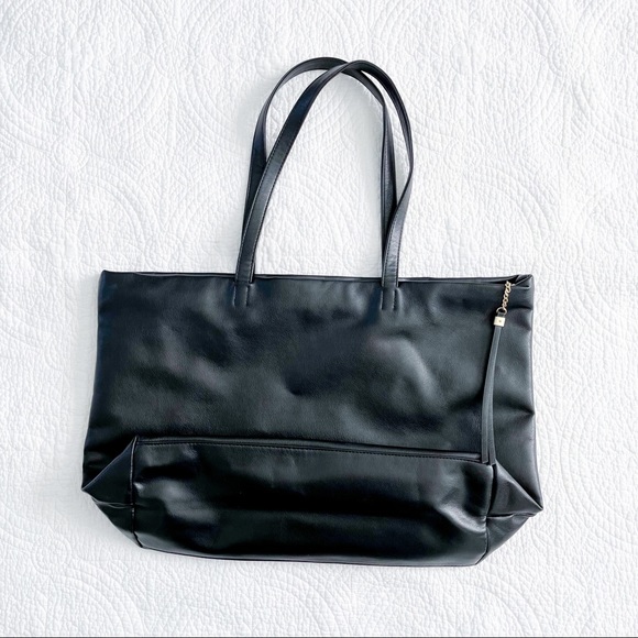 Donna Karan Cosmetics Black Zip Top Shoulder Bag - Picture 13 of 13